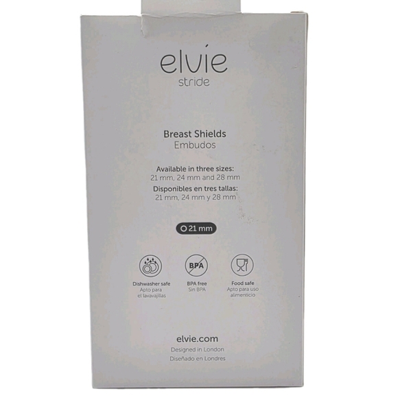 Elvie Stride Pump Clear Breast Shields Size 28mm 2 Pack BPA NEW Breast Feeding - Picture 6 of 7